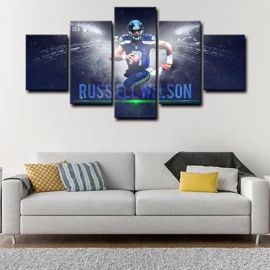5 piece abstract canvas art framed prints  Russell Wilson live room decor1238 (1)