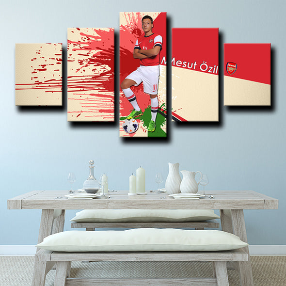 5 piece artwork prints Arsenal Ozil home decor-1201 (3)