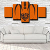 5 piece artwork prints Chicago Bears Logo home decor-1215 (2)
