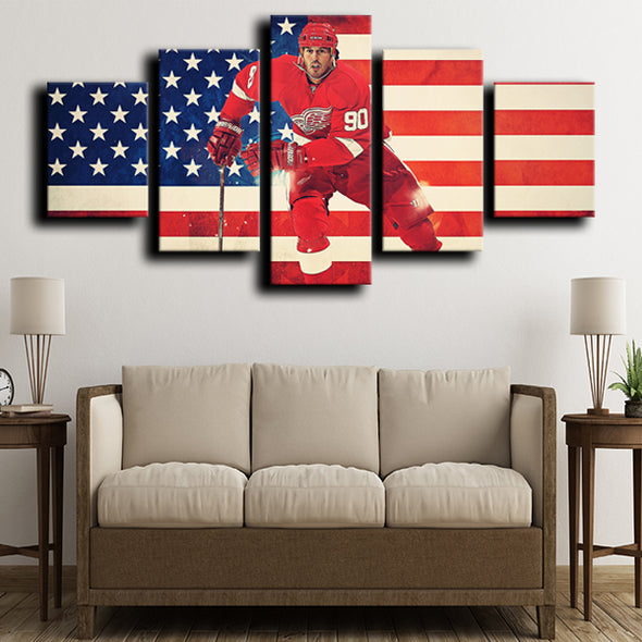 5 piece artwork prints Detroit Red Wings Modano home decor-1201 (4)