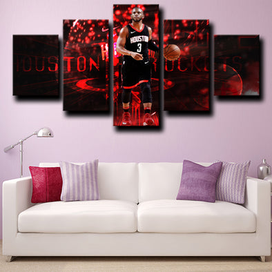 5 piece artwork prints Houston Rockets Harden home decor-1227 (1)