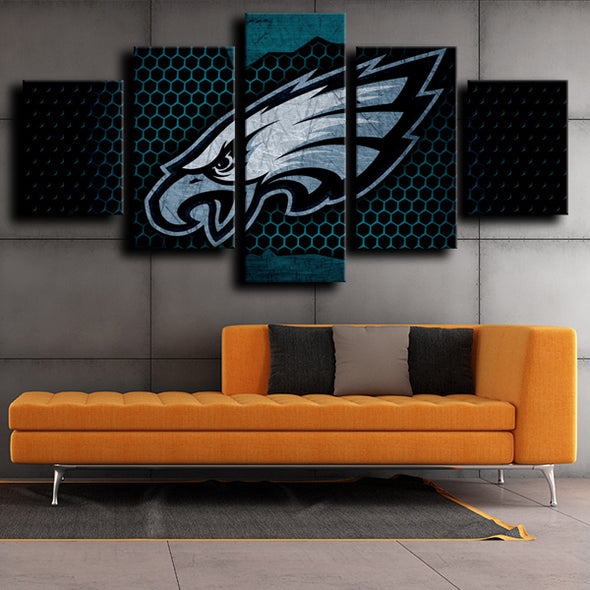 5 piece canvas Art prints Philadelphia Eagles Emblem wall picture-1204 (1)