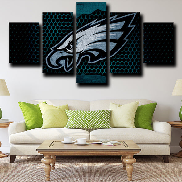 5 piece canvas Art prints Philadelphia Eagles Emblem wall picture-1204 (4)