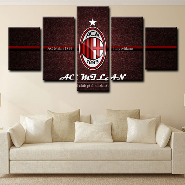5 piece canvas art art prints AC Milan  wall picture1200 (4)