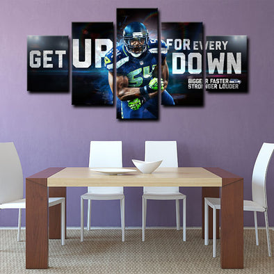 5 piece canvas art art prints Bobby Wagner  wall picture1200 (1)