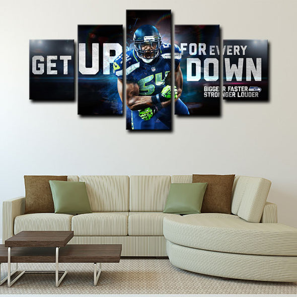 5 piece canvas art art prints Bobby Wagner  wall picture1200 (2)