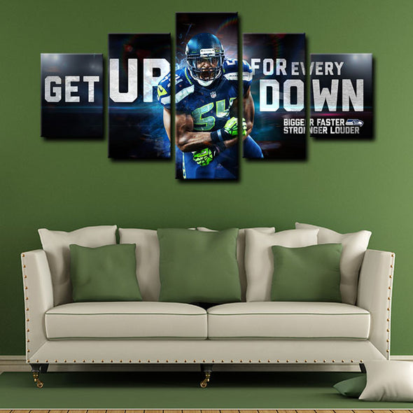 5 piece canvas art art prints Bobby Wagner  wall picture1200 (3)