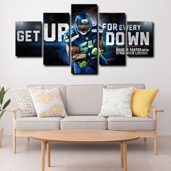 5 piece canvas art art prints Bobby Wagner  wall picture1200 (4)