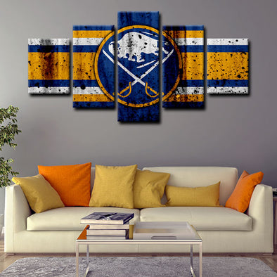 5 piece canvas art art prints Buffalo Sabres  wall picture1210 (1)