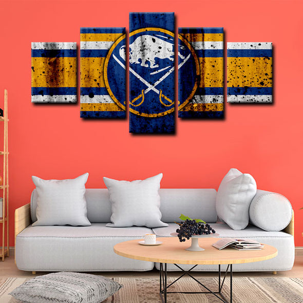 5 piece canvas art art prints Buffalo Sabres  wall picture1210 (4)