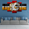 5 piece canvas art art prints Calgary Flames  wall picture1200 (3)