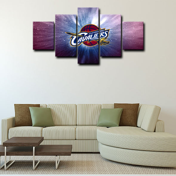  5 piece canvas art art prints Cleveland Cavaliers  wall picture1200 (2)