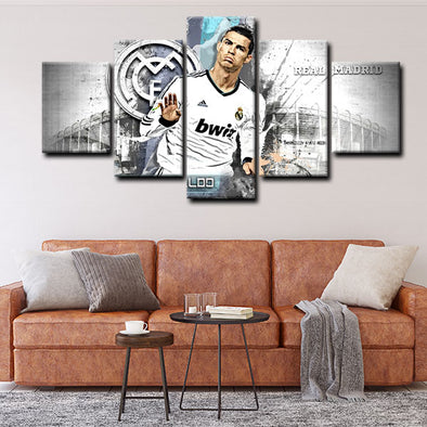 5 piece canvas art art prints Cristiano Ronaldo  wall picture1200 (1)