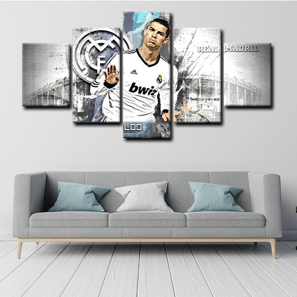 5 piece canvas art art prints Cristiano Ronaldo  wall picture1200 (2)