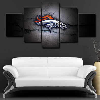 5 piece canvas art art prints Denver Broncos  wall picture1200 (1)