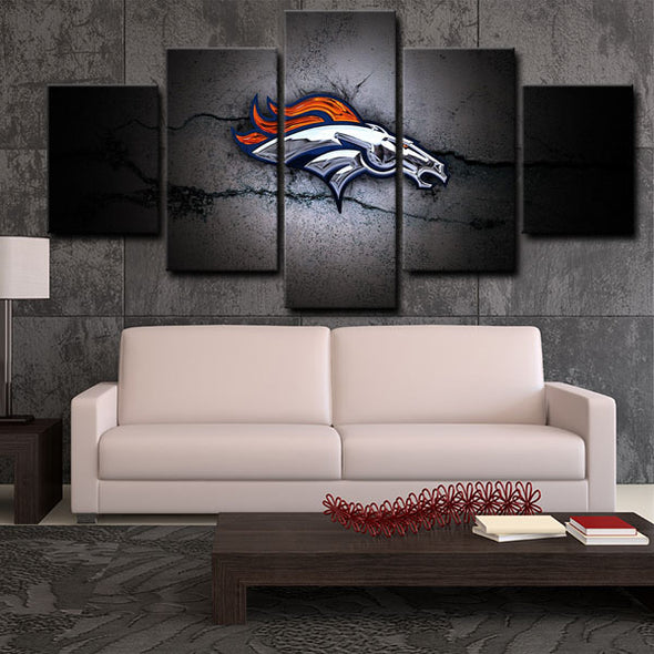 5 piece canvas art art prints Denver Broncos  wall picture1200 (2)