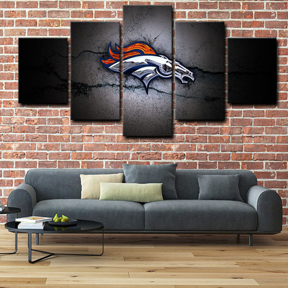 5 piece canvas art art prints Denver Broncos  wall picture1200 4)