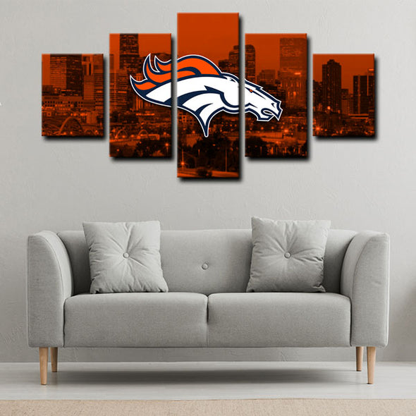 5 piece canvas art art prints Denver Broncos  wall picture1210 (1)