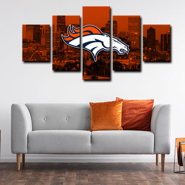 5 piece canvas art art prints Denver Broncos  wall picture1210 (4)