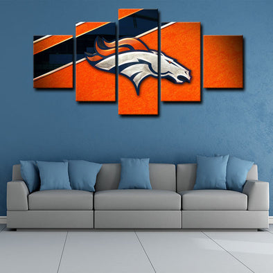  5 piece canvas art art prints Denver Broncos  wall picture1220 (1)