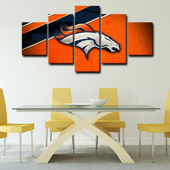  5 piece canvas art art prints Denver Broncos  wall picture1220 (4)