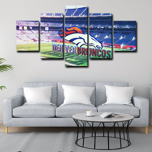 5 piece canvas art art prints Denver Broncos  wall picture1250 (1)