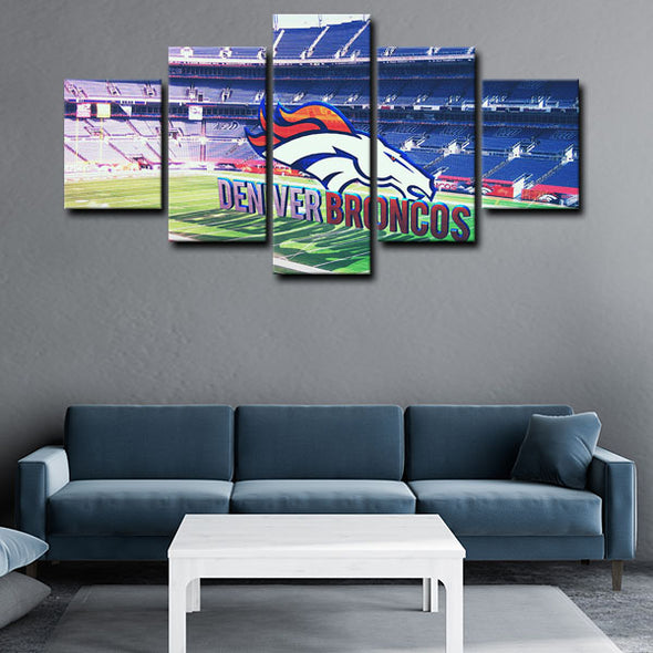 5 piece canvas art art prints Denver Broncos  wall picture1250 (4)