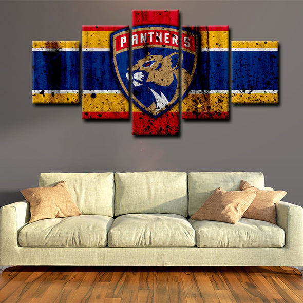 5 piece canvas art art prints Florida Panthers wall picture1200 (2)
