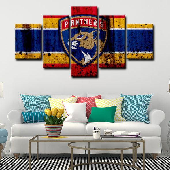 5 piece canvas art art prints Florida Panthers wall picture1200 (3)