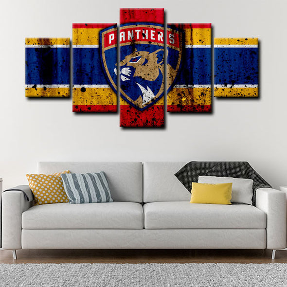 5 piece canvas art art prints Florida Panthers wall picture1200 (4)