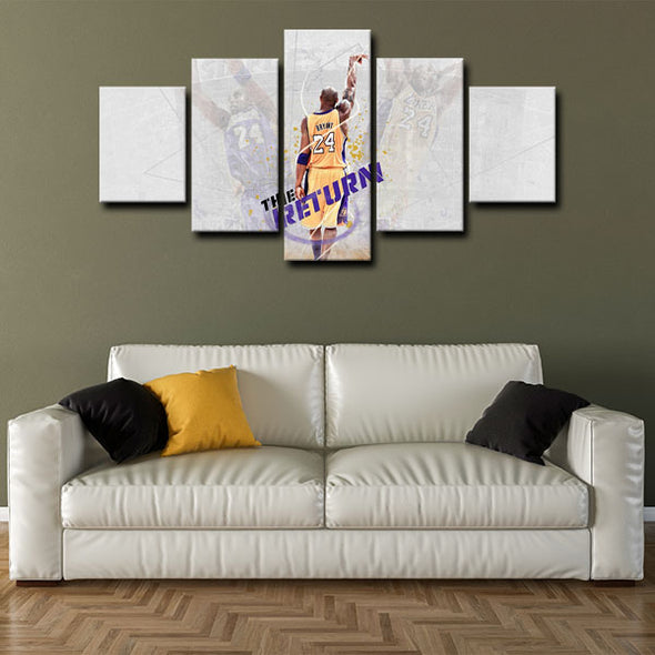 5 piece canvas art art prints Kobe Bryant  wall picture1200 (2)