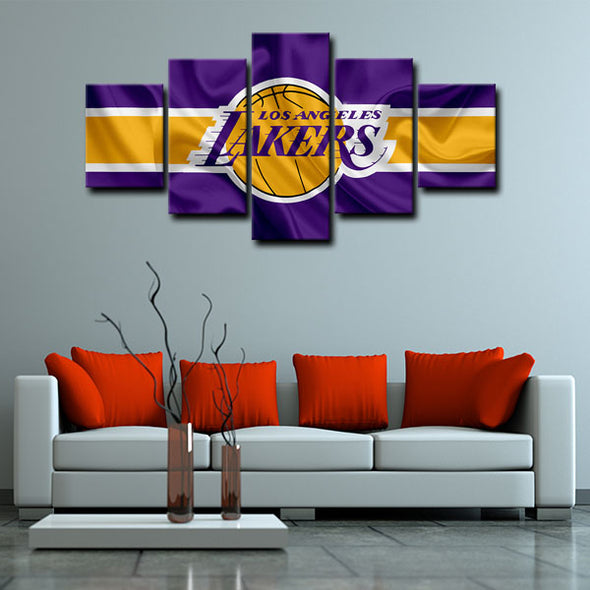 5 piece canvas art art prints Los Angeles Lakers Bryant  wall picture1218 (2)
