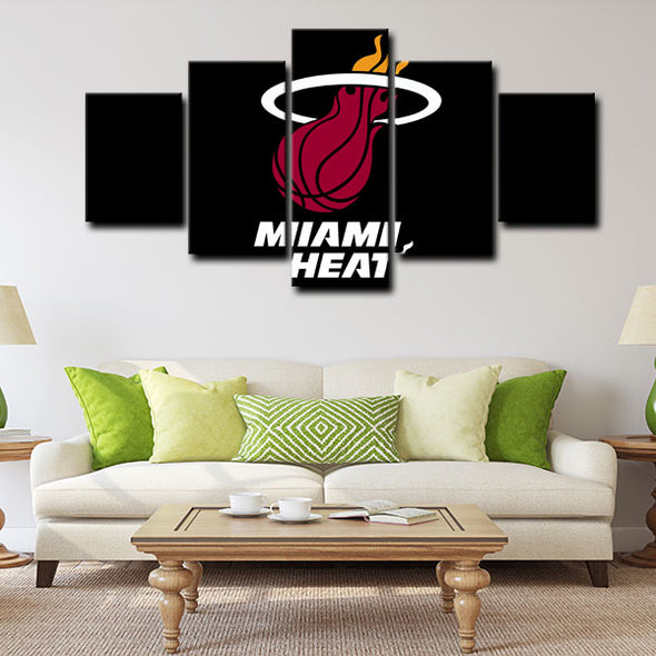 5 piece canvas art art prints Miami Heat   wall picture1200 (4)