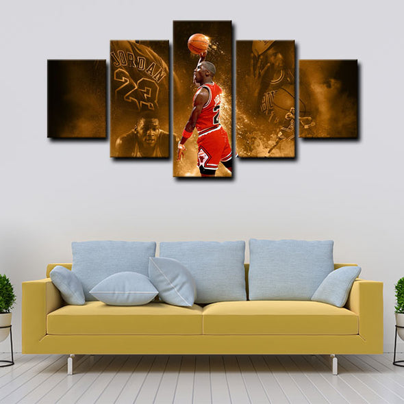 5 piece canvas art art prints Michael Jordan  wall picture1200 (2)