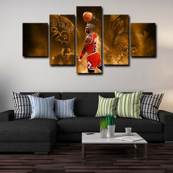 5 piece canvas art art prints Michael Jordan  wall picture1200 (4)