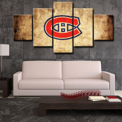 5 piece canvas art art prints Montreal Canadiens  wall picture1200 (1)