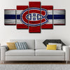 5 piece canvas art art prints Montreal Canadiens  wall picture1210 (2)
