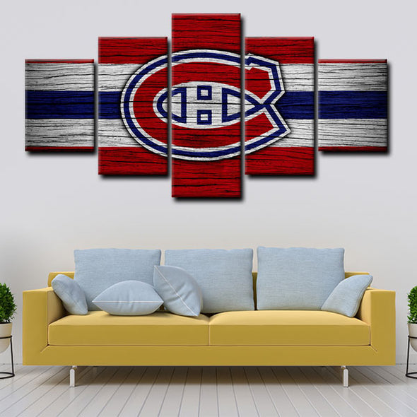 5 piece canvas art art prints Montreal Canadiens  wall picture1210 (3)