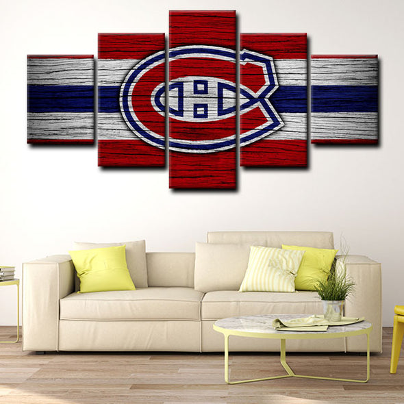 5 piece canvas art art prints Montreal Canadiens  wall picture1210 (4)