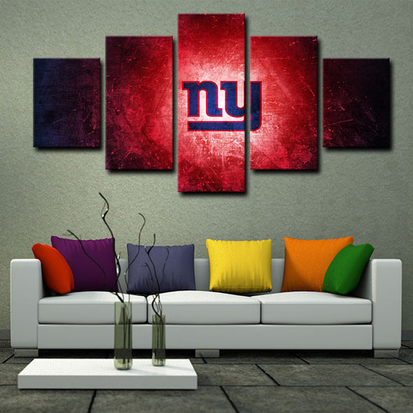  5 piece canvas art art prints New York Giants   wall picture1200 (2)