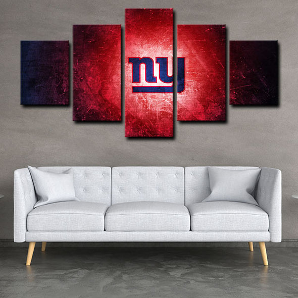 5 piece canvas art art prints New York Giants   wall picture1200 (3