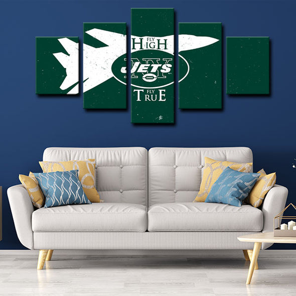  5 piece canvas art art prints New York Jets  wall picture1210 (1)