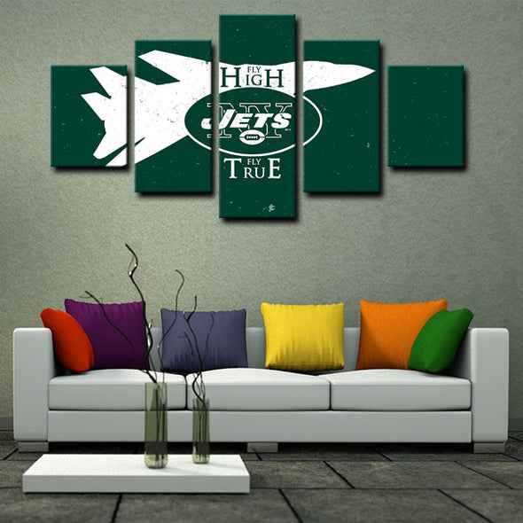  5 piece canvas art art prints New York Jets  wall picture1210 (2)