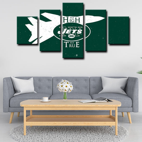  5 piece canvas art art prints New York Jets  wall picture1210 (3)