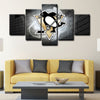  5 piece canvas art art prints Pittsburgh Penguins  wall picture1203 (2)