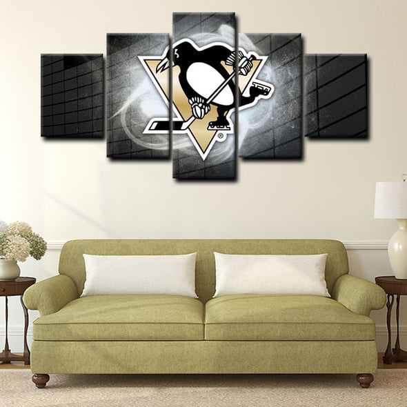  5 piece canvas art art prints Pittsburgh Penguins  wall picture1203 (3)