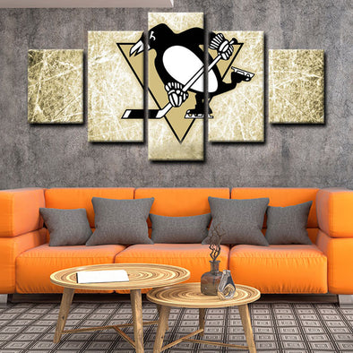 5 piece canvas art art prints Pittsburgh Penguins  wall picture1213 (1)