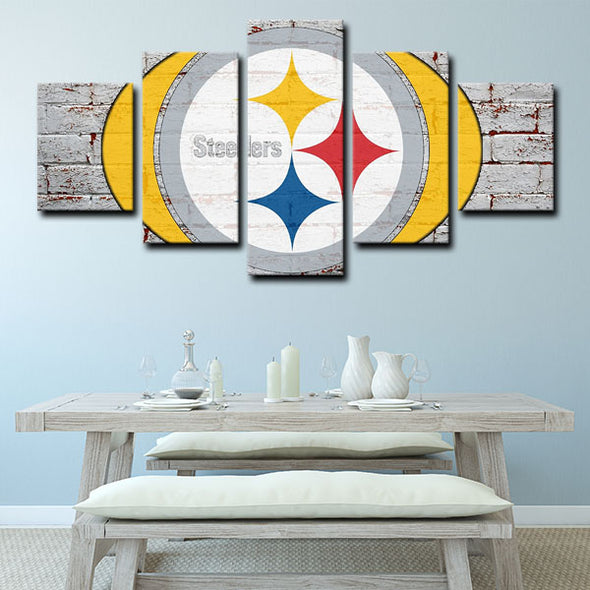 5 piece canvas art art prints Pittsburgh Steelers  wall picture1210 (1)