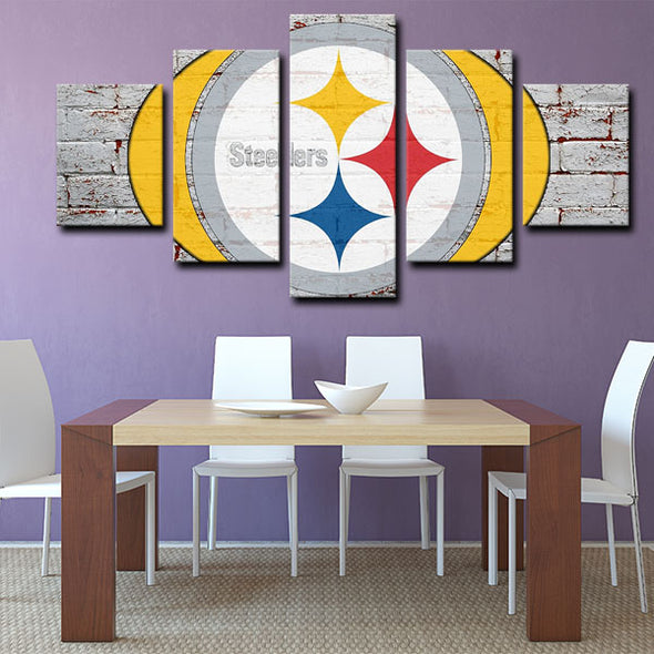 5 piece canvas art art prints Pittsburgh Steelers  wall picture1210 (2)