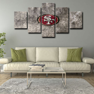 5 piece canvas art art prints San Francisco 49ers  wall picture1217 (1)